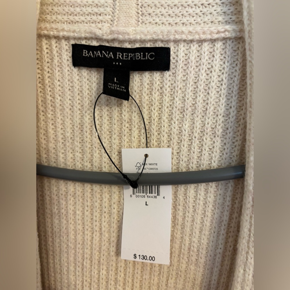 Brand New Banana Republic Women's Beige Open Front Cardigan - Large - Picture 2 of 4